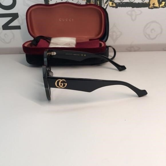 Authentic Gucci GG0957S 003 Sunglasses Black/Brown – New\